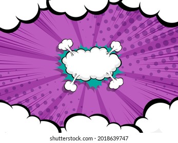 abstract comic book, pop art cartoon speech bubble vector illustration background