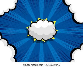 abstract comic book, pop art cartoon speech bubble vector illustration background