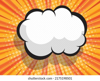 abstract comic book pop art with blank speech bubble for background cover presentation vector illustration