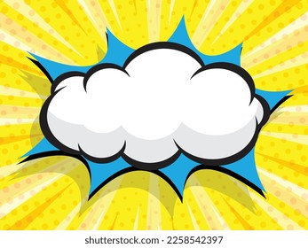abstract comic book, pop art, background with speech bubble copy space vector illustration