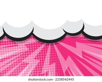 abstract comic book, pop art, background with speech bubble copy space vector illustration