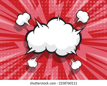 abstract comic book, pop art, background with speech bubble copy space vector illustration