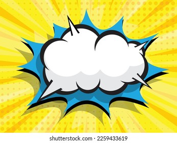 abstract comic book, pop art, background with speech bubble copy space vector illustration