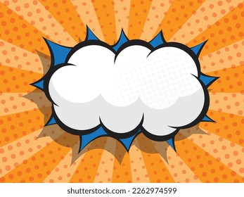 abstract comic book, pop art, background with speech bubble copy space vector illustration