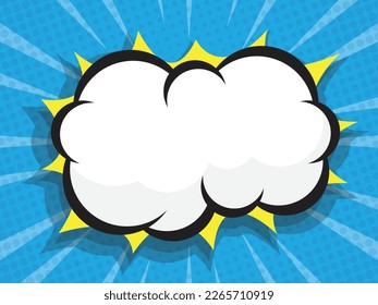abstract comic book, pop art, background with speech bubble copy space vector illustration