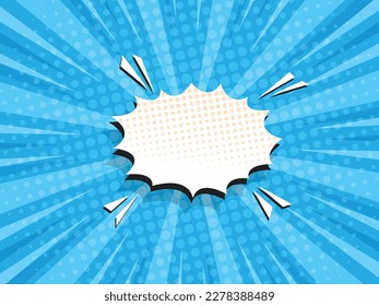 abstract comic book, pop art cartoon background with blank speech bubble vector illustration
