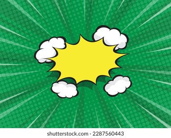 abstract comic book, pop art cartoon background with blank speech bubble vector illustration