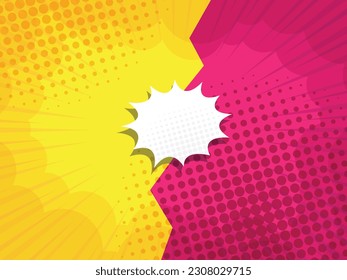 abstract comic book, pop art vs, versus, duel cartoon  with speech bubble background vector illustration