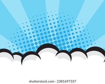 libro de historietas abstracto, dibujo de arte pop con burbuja de voz en blanco medio tono de ilustración vectorial de fondo