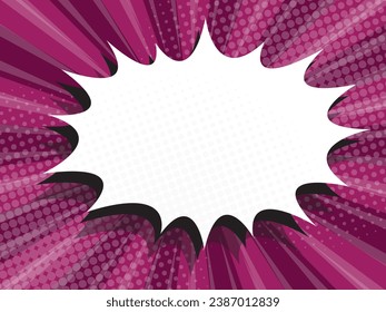 libro de historietas abstracto, dibujo de arte pop con burbuja de voz en blanco medio tono de ilustración vectorial de fondo