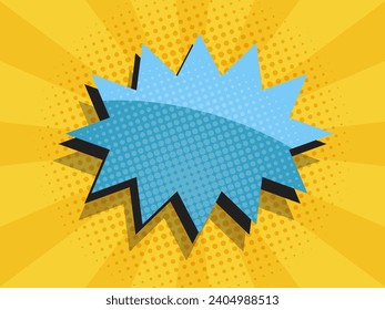 libro de historietas abstracto, portada de caricaturas de arte pop con media tonalidad de burbuja de habla en blanco ilustración vectorial de fondo