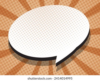 abstract comic book, pop art cartoon background with blank speech bubble vector illustration