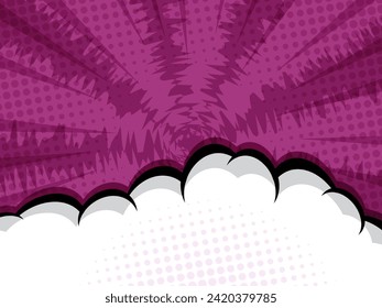 abstract comic book, pop art cartoon background with blank space for add your text vector illustration