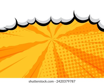 libro de historietas abstracto, fondo de caricatura de arte pop con espacio en blanco para agregar una ilustración de vector de texto