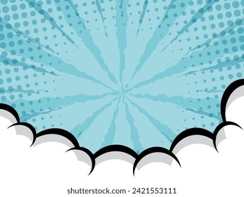 libro de historietas abstracto, fondo de caricatura de arte pop con espacio en blanco para agregar una ilustración de vector de texto