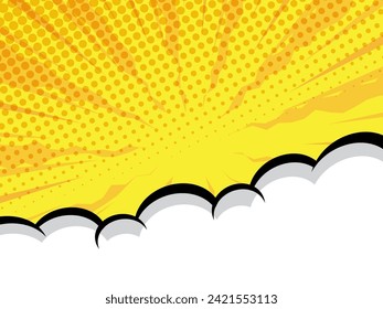 libro de historietas abstracto, fondo de caricatura de arte pop con espacio en blanco para agregar una ilustración de vector de texto