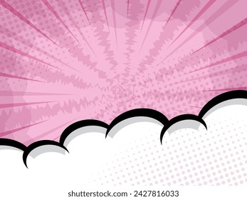 abstract comic book, pop art cartoon background with blank space for add your text vector illustration