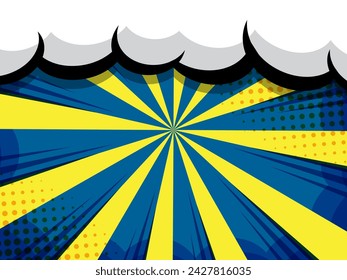 abstract comic book, pop art cartoon background with blank space for add your text vector illustration