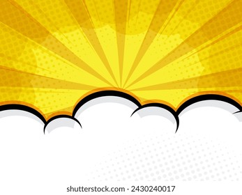 abstract comic book, pop art cartoon background with blank space for add your text vector illustration