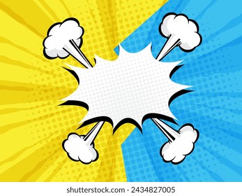 Abstrakter Comic, Pop Art Cartoon Hintergrund mit Leerzeichen für Ihre Text-Vektor-Illustration hinzufügen
