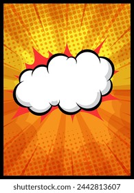 abstract comic book, pop art cartoon background with blank space for add your text vector illustration