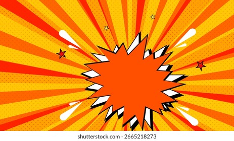 Abstract comic book pop art vs versus duel cartoon with speech bubble