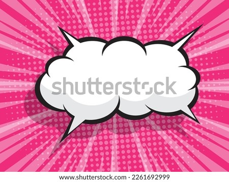 abstract comic book, pop art, background with speech bubble copy space vector illustration