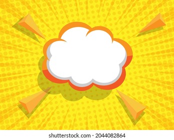abstract comic book popart blank speech bubble background vector illustration
