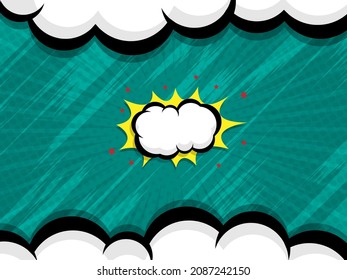 ilustración vectorial del libro de historietas abstracto con fondo de burbuja de voz en blanco