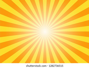 Dibujo cómico abstracto con luz solar y fondo de verano. Diseño de ilustración vectorial.