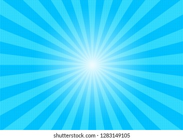 Abstract Comic Cartoon Sunlight and Summer Background. Vector Illustration Design.