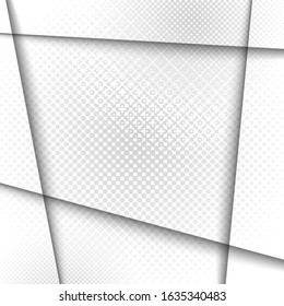 Abstract comic elegant concept with shadows and gray halftone effects. Vector illustration