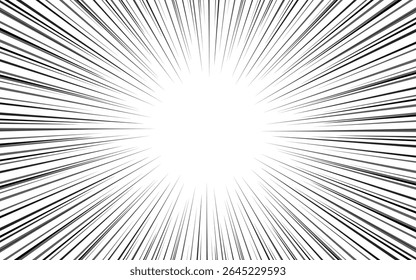 Abstract comic lines of copy space on white background. Can be used to highlight space text for ads, posters, templates. vector illustration