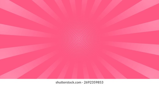 abstract comic pink background cartoon style. sunlight. vector illustration.