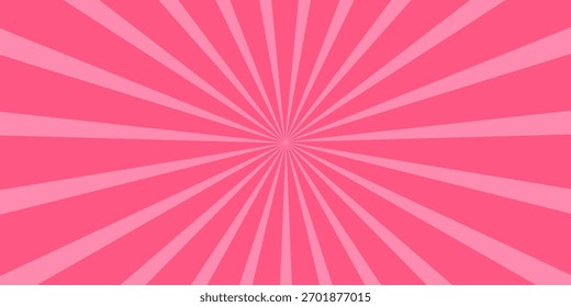 Estilo de dibujos animados de fondo rosa cómico abstracto. luz del sol. Ilustración vectorial.