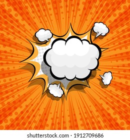 abstract comic, pop art background with blank speech bubble vector illustration