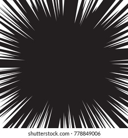 Abstract comic radial speed line background, cartoon background