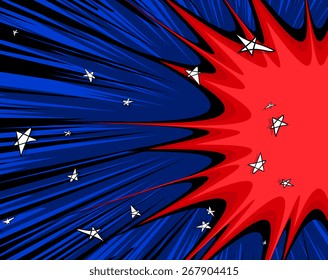 Abstract Comic Stars Background