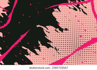 Abstract Comic Style Graffiti Colorful Digital Art Background Cover Vibrant Fluid Forms and Multi-Color Geometric Cartoon Shapes for Trendy Modern Design 