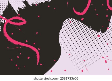 Abstract Comic Style Graffiti Colorful Digital Art Background Cover Vibrant Fluid Forms and Multi-Color Geometric Cartoon Shapes for Trendy Modern Design 