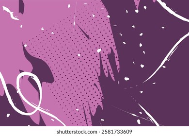 Abstract Comic Style Graffiti Colorful Digital Art Background Cover Vibrant Fluid Forms and Multi-Color Geometric Cartoon Shapes for Trendy Modern Design 
