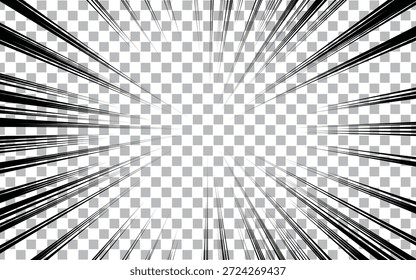 Líneas de movimiento de zoom cómico Abstractas con fondo de semitono.