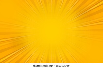 Resumen Comic Zoom Líneas De Enfoque Amarillo Fondo Vacío.