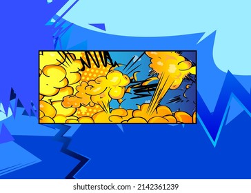 Abstrakter Comics-Hintergrund. Poster, Banner, Flyer, Deckel. Comic-Buchelemente. Retro Pop-Art-Hintergrund.