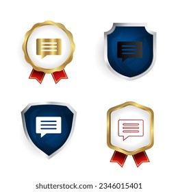 Abstract Comment Bubble Badge and Label Collection, can be used for business designs, presentation designs or any suitable designs.