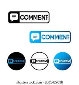 Abstract Comment Label Icon Illustration