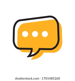 Abstract comment logo icon design template elements, isolated on white background