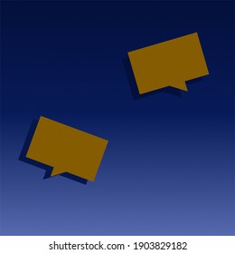 comunicación abstracta, comunicación de 2 personas como imagen de comentarios en redes sociales, Internet de color marrón