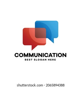 Abstract Communication Gradient Logo Design