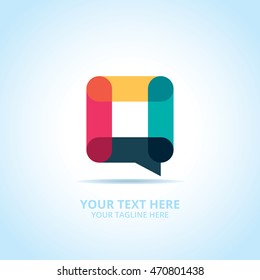 Abstract Communication Logo, Design Concept, Emblem, Logotype Element For Template.